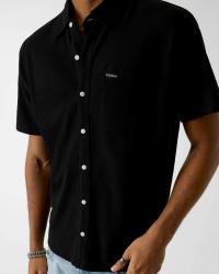 M6GP02KE731 GJ REG FIT SLUB PIQUE Nero