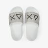 X36211 SLIPPERS STRASS LOGO Bianco