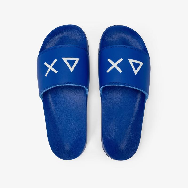 X36110 SLIPPERS LOGO Blu