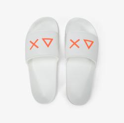 X36110 SLIPPERS LOGO Bianco