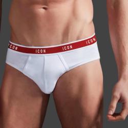 IUM03 SLIP EL.ROSSO TRI PACK Bianco