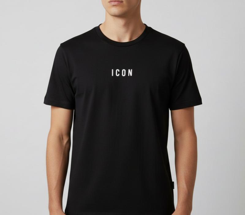 IMU01 T SHIRT GIROCOLLO Nero 