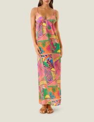 126WCUAL5829 ABITO LUNGO POP FOULARD Multicolore