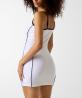 W6GKY1KF641 GJ EMBRO RINGER MINI DRESS Bianco