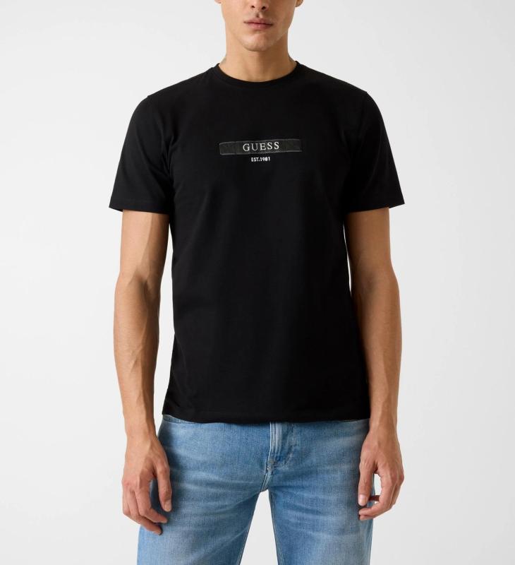 M6RI17J1314 SS CN LOGO BOX TEE Nero