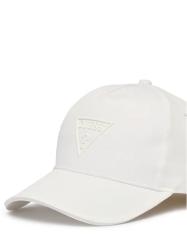 TRAINGLE LOGO EMBOSSED CAP Bianco