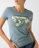 W6RI35J1314 SS CN CAMELIA TRIANGLE TEE Verde