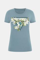 W6RI35J1314 SS CN CAMELIA TRIANGLE TEE Verde