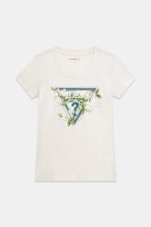 W6RI35J1314 SS CN CAMELIA TRIANGLE TEE Bianco