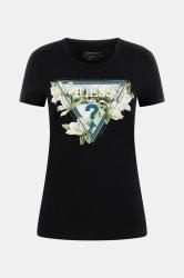 W6RI35J1314 SS CN CAMELIA TRIANGLE TEE Nero 