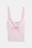 W6GPB1KF641 GJ FASHION RIB LACE TOP Rosa