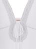 W6GPB1KF641 GJ FASHION RIB LACE TOP Bianco