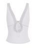 W6GPB1KF641 GJ FASHION RIB LACE TOP Bianco