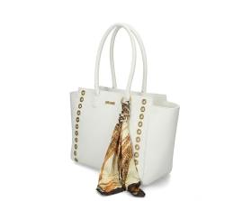 80RA4BF3 FOULARD EYELETS Bianco