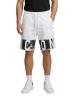 IUB023 BERMUDA LOGO EFFETTO PITTURA Bianco