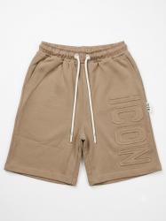 IUB022 BERMUDA LOGO RICAMO Beige
