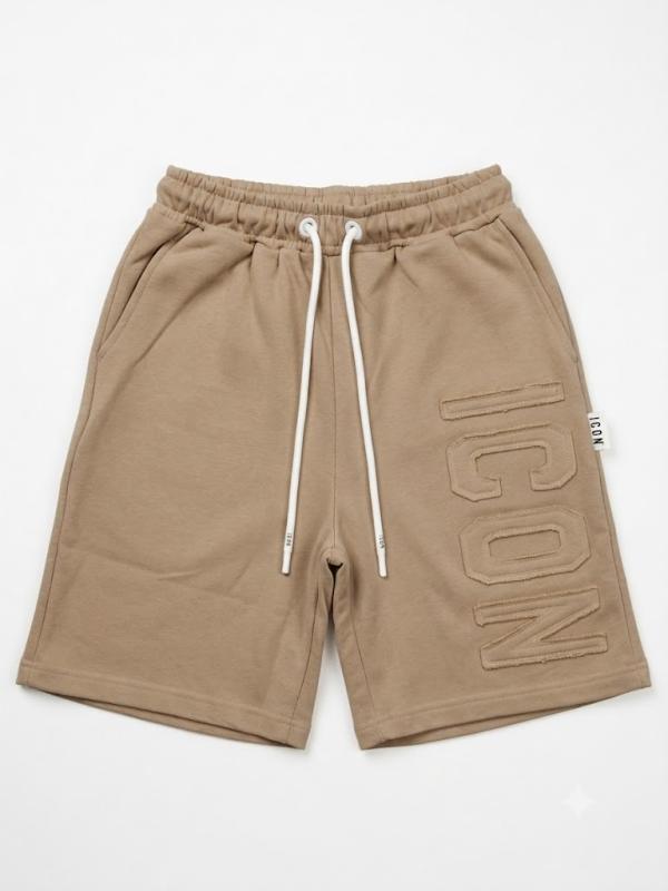 IUB022 BERMUDA LOGO RICAMO Beige