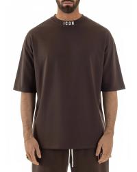 IUT008 T-SHIRT MEZZOCOLLO Marrone
