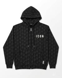 IUF065 CAPPUCCIO ZIP MINI LOGGED Nero 