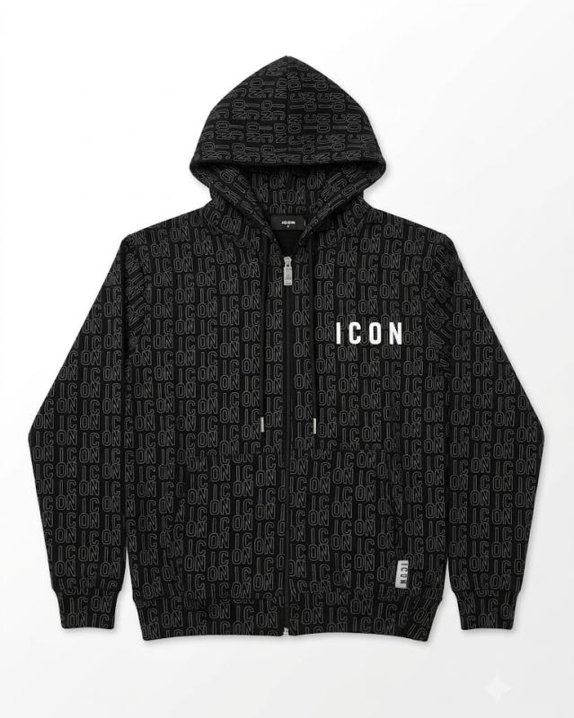 IUF065 CAPPUCCIO ZIP MINI LOGGED Nero 