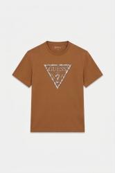 M6YI47K4233  TRIANGLE LEAVES EMBROIDE Cuoio