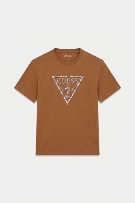 M6YI47K4233  TRIANGLE LEAVES EMBROIDE Cuoio