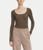 V4BP07K8RT2 COLETTE LS RIB TOP Marrone