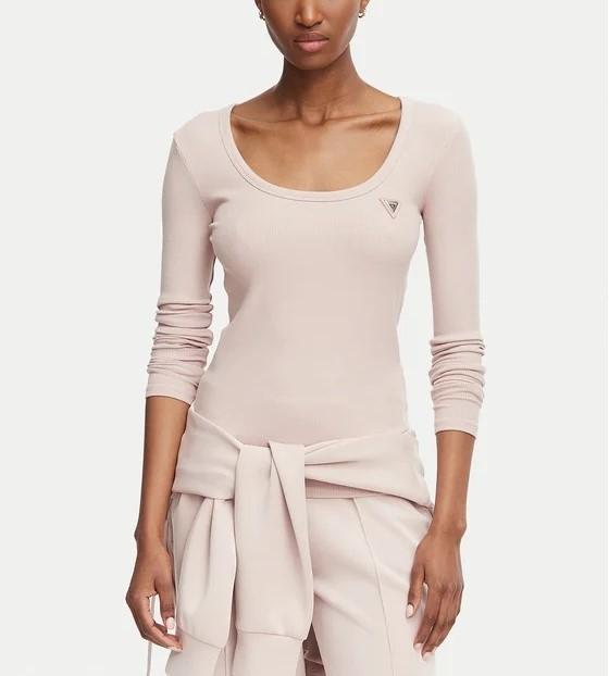 V4BP07K8RT2 COLETTE LS RIB TOP Rosa