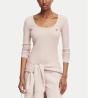V4BP07K8RT2 COLETTE LS RIB TOP Rosa