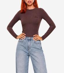 V6YP05K4260 CHARA LONG SLEEVE KNIT TOP Bordeaux
