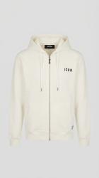 IUPREF005 ZIP LOGO RICAMO Bianco