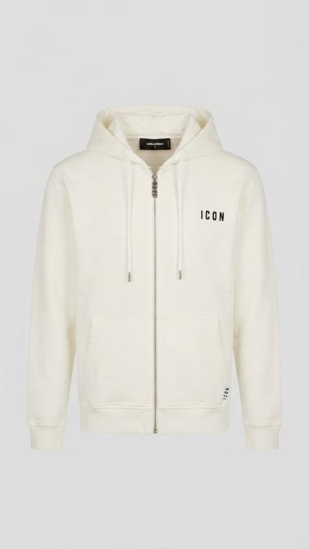 IUPREF005 ZIP LOGO RICAMO Bianco