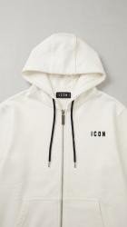 IUPREF005 ZIP LOGO RICAMO Bianco