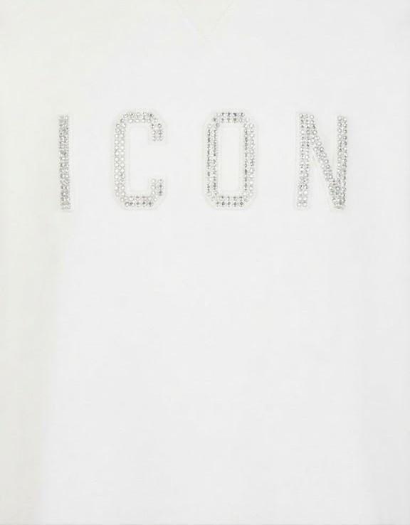 IDF034 CROPPED EMBOSSED STRASS Bianco