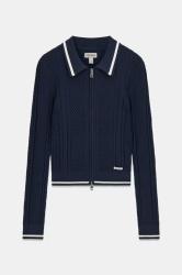 W6YR03Z0849 GJ LS POLO CABLE ZIPPED Blu