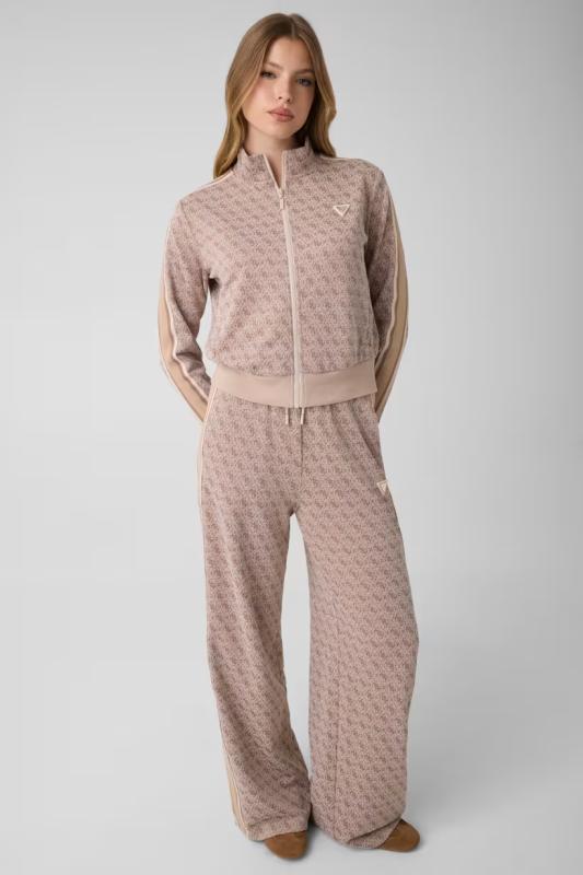 V6YB27K5181 4G ALLOVER JACQUARD LONG PANTS Beige