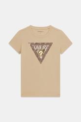 W6YI31K4350 SNAKE TRIANGLE TEE Beige