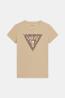 W6YI31K4350 SNAKE TRIANGLE TEE Beige