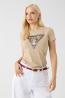 W6YI31K4350 SNAKE TRIANGLE TEE Beige