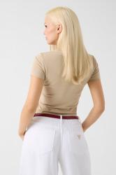 W6YI31K4350 SNAKE TRIANGLE TEE Beige