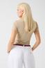 W6YI31K4350 SNAKE TRIANGLE TEE Beige