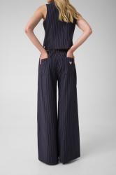 W6YB08W2829 GJ PULL-ON PINSTRIPE WIDE LEG Blu