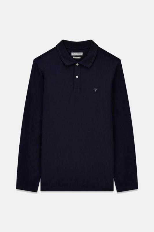 M6YP36K4395 LS BASIC JERSEY POLO Blu