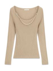 W6YR22Z0966 LS MEGAN SWTR  Beige