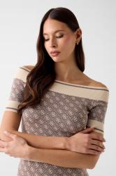 W6YR19Z0962 OFF SHOULDER LISE 4G LOGO SWTR Marrone Beige