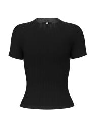 W6YR31Z1023 SS SHEER YOKE PERILLA RIBBE Nero 