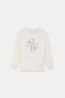 W6YR27Z0975 BAT SLEEVE GEMMA LOGO SWTR Bianco
