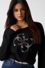 W6YR27Z0975 BAT SLEEVE GEMMA LOGO SWTR Nero 