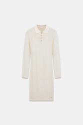 W6YK31Z0954 LS POLO MELISSA SWTR DRESS Bianco