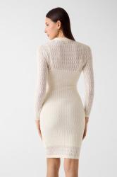 W6YK31Z0954 LS POLO MELISSA SWTR DRESS Bianco